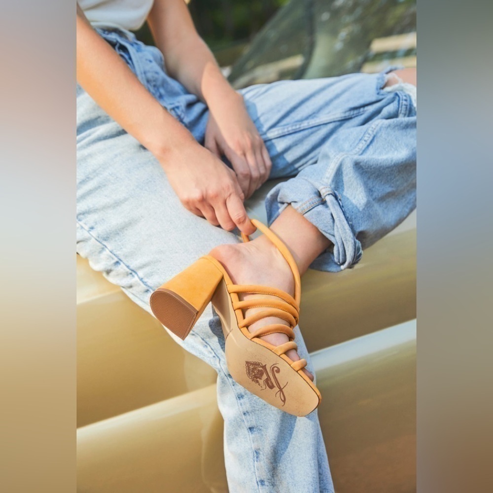 Free People Women’s Colette Sandal hot orange size 39 /9 - Picture 4 of 15